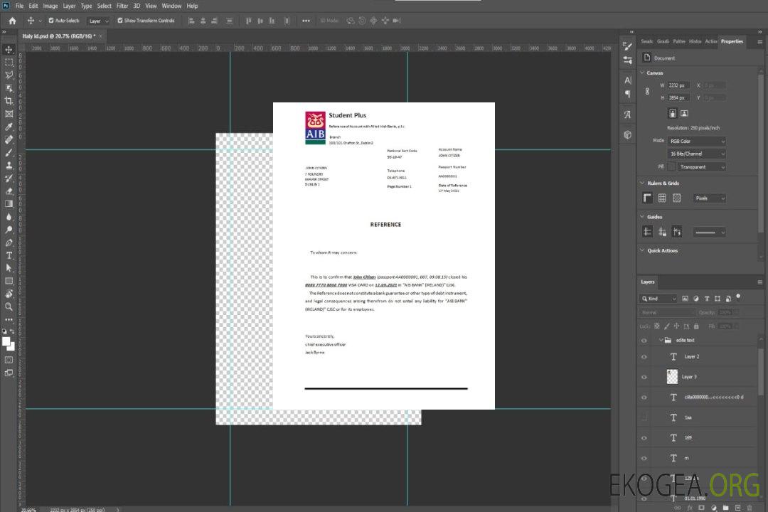 Référence Irlande , AIB , closure template